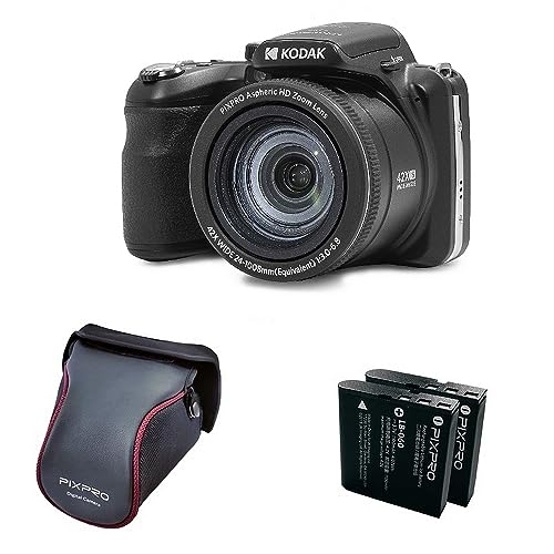 KODAK Pixpro Astro Zoom AZ425 – Digitalkamera Bridge, 42-facher optischer Zoom, 24 mm Weitwinkel, 20 Megapixel, LCD 3, Video Full HD 1080p, Li-Ion-Akku – Schwarz von KODAK