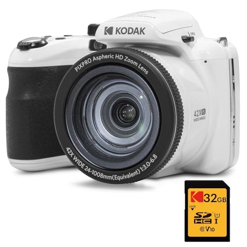 KODAK Pack Bridge Pixpro Astro Zoom AZ425 + 32GB SDHC-Karte - Digitale Kamera 20 MP, 42X Zoom, Weitwinkel, 3-Zoll-LCD, Full HD 1080p Video, Li-Ionen-Akku - Weiß KODAK Pack Bridge Pixpro Astro Zoom AZ425 + 32GB SDHC-Karte - Digitale Kamera 20 MP, 42X Zoom, Weitwinkel, 3-Zoll-LCD, Full HD 1080p Video, Li-Ionen-Akku - Weiß von AgfaPhoto