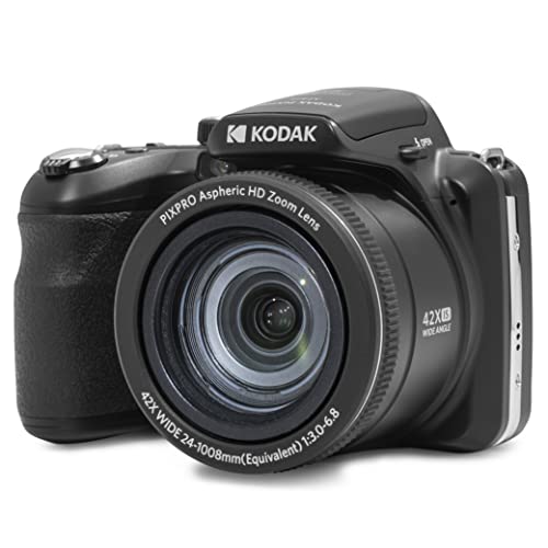 KODAK Pixpro Astro Zoom AZ425 - Digitale Bridge-Kamera, 42X optischer Zoom, 24-mm-Weitwinkel, 20 Megapixel, 3-Zoll-LCD, Full HD 1080p Video, Li-Ionen-Batterie - Schwarz von AgfaPhoto