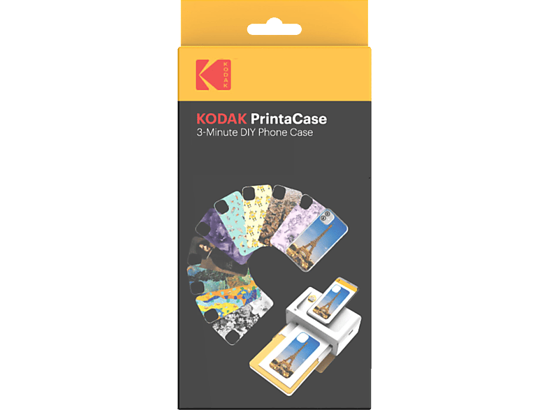 KODAK Printacase PPC-10 für iPhone 11 Pro Max Print-Kartusche 10 Bilder, transparente Haltschalenhülle PRO MAX, 5 x vorgestanztes Papier exakt passend MAX und Fotopapier 4"x6" (100x148mm); von KODAK