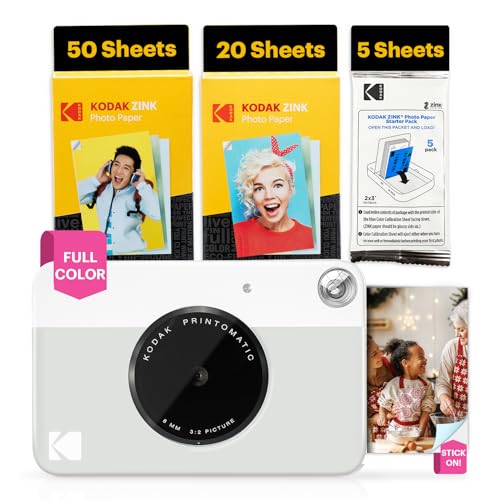 KODAK Printomatic Sofortbildkamera – 75 Blatt Paket – 5MP – Zink 2x3 Fotos – Tragbar – Grau KODAK Printomatic Sofortbildkamera – 75 Blatt Paket – 5MP – Zink 2x3 Fotos – Tragbar – Grau von KODAK