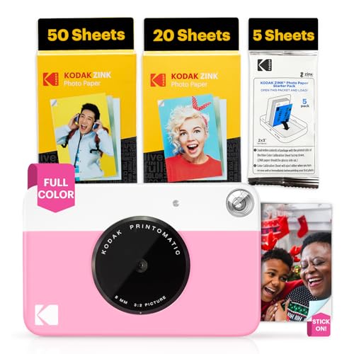 KODAK Printomatic Sofortbildkamera – 75 Blatt Paket – 5MP – Zink 2x3 Fotos – Tragbar – Rosa KODAK Printomatic Sofortbildkamera – 75 Blatt Paket – 5MP – Zink 2x3 Fotos – Tragbar – Rosa von KODAK
