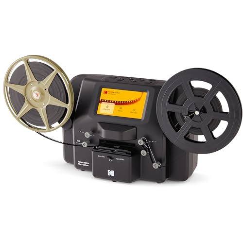 KODAK REELS 8 mm Film-Digitalisierer und Super 8 mit 12,7 cm (5 Zoll) großem Bildschirm, wandelt den Film von Frame zu Frame in Digitale MP4-Dateien zum Betrachten um von KODAK