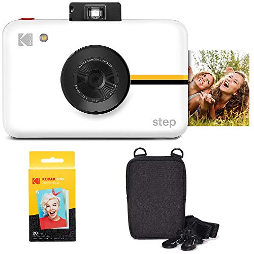 KODAK Step Kamera Digitale Sofortbildkamera mit 10MP Bildsensor (Weiß) Reiseset von KODAK