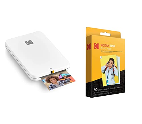 KODAK Step Slim Mobiler Sofortbilddrucker – Drucken Sie kabellos Fotos im Format 5,1 x 7,6 cm auf Zink-Papier mit iOS- und Android-Geräten von KODAK