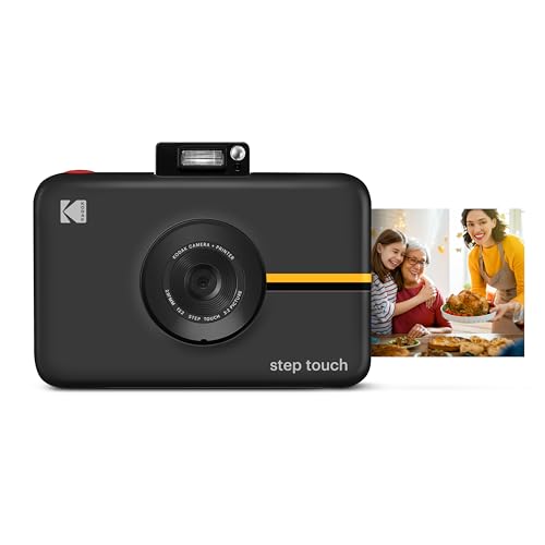 KODAK Step Touch | 13MP Digitalkamera & Instant-Drucker mit 3,5"-LCD-Touchscreen-Display, 1080p HD-Video, 10x optischer Zoom, Selfie-Spiegelung, Editing-Suite, Bluetooth & ZINK-Drucktechnik | Schwarz von KODAK