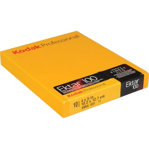 Kodak 158 7484 Professional Ektar Color Negativ Film ISO 100, 4 x 5 Zoll, 10 Blatt (gelb) von KODAK