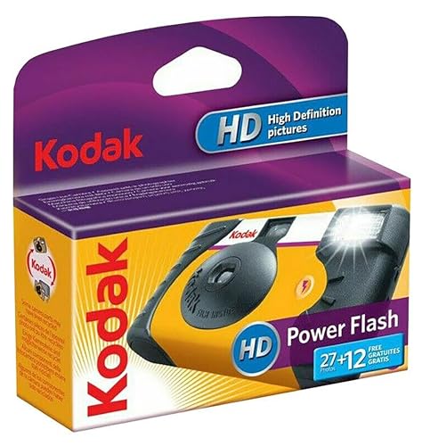 Kodak - 3961315 - Einwegkamera Power Flash mit Eingebautem Blitz – 27 Aufnahmen – Ideal für Schwaches Licht und Innenaufnahmen Kodak - 3961315 - Einwegkamera Power Flash mit Eingebautem Blitz – 27 Aufnahmen – Ideal für Schwaches Licht und Innenaufnahmen von KODAK