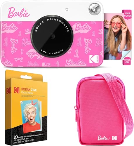 Kodak x Barbie Printomatic Sofortbildkamera in Vollfarbe Digitalkamera Barbie Starter-Bundle (Signature Style) + Barbie Deluxe Kameratasche + Zink-Papier (20 Blatt) von KODAK