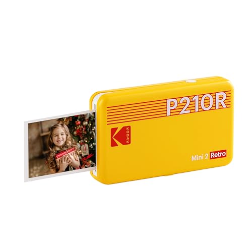 Kodak Mini 2 Fotodrucker für Smartphones, Format 54 x 86 mm, kabellos, tragbar und kompatibel mit iOS und Android – Gelb Kodak Mini 2 Fotodrucker für Smartphones, Format 54 x 86 mm, kabellos, tragbar und kompatibel mit iOS und Android – Gelb von KODAK