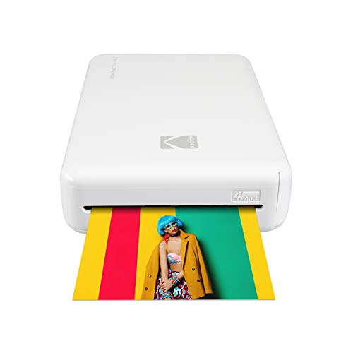 Kodak Mini 2 HD Wireless Mobile Instant Fotodrucker w / 4 Pass patentierte Drucktechnologie (Weiß) - Kompatibel mit iOS & Android Geräte - Echte Tinte in Einem Instant von KODAK