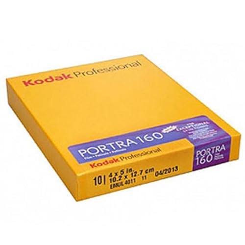 Kodak Portra 160 4x5 Zoll Farbnegativfilm – 10 Blatt – ISO 160 – Professioneller Farbfilm für Großformatkameras von KODAK