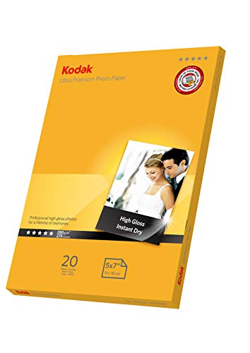 Kodak Supplies 185Z000360 Fotopapier 20 Blatt 5x7 von KODAK