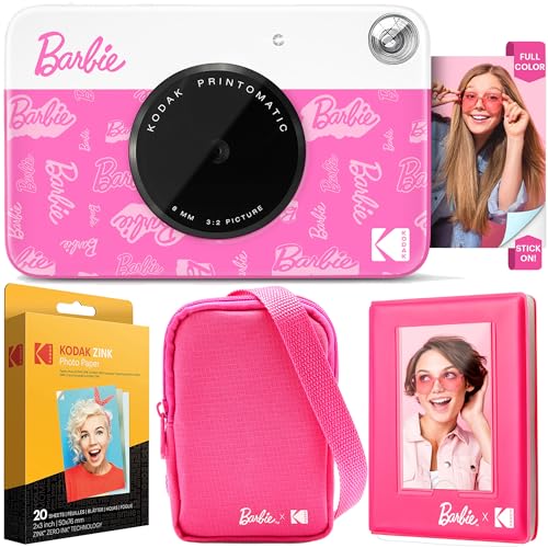 Kodak x Barbie Printomatic Sofortbildkamera in Vollfarbe Digitalkamera Barbie Deluxe-Bundle (Signature Style) + Barbie Deluxe Kameratasche + Barbie Fotoalbum + Zink-Papier (20 Blatt) von KODAK