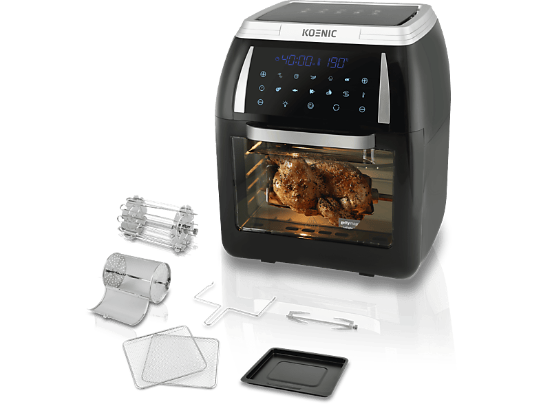 KOENIC KAF 121821 Heißluftfritteuse 1800 Watt Schwarz/Silber KOENIC KAF 121821 Heißluftfritteuse 1800 Watt Schwarz/Silber von KOENIC