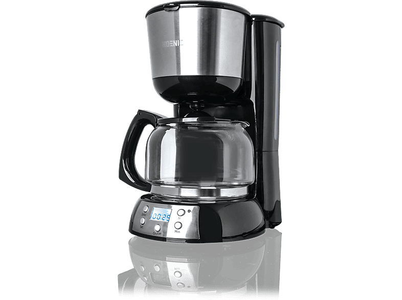 KOENIC KCM 101024 Kaffeemaschine mit Timerfunktion Edelstahl/Schwarz von KOENIC