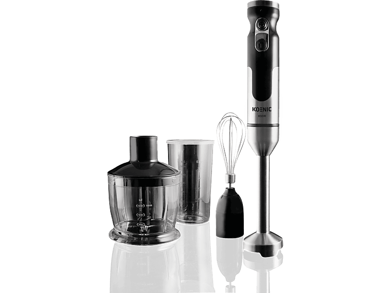 KOENIC KHB 83422 Set Stabmixer Schwarz (800 Watt) von KOENIC