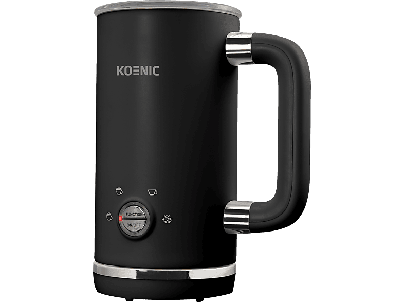 KOENIC KMF 15321 B Milchaufschäumer, Schwarz/Edelstahl, 500 Watt, 0,3 l von KOENIC