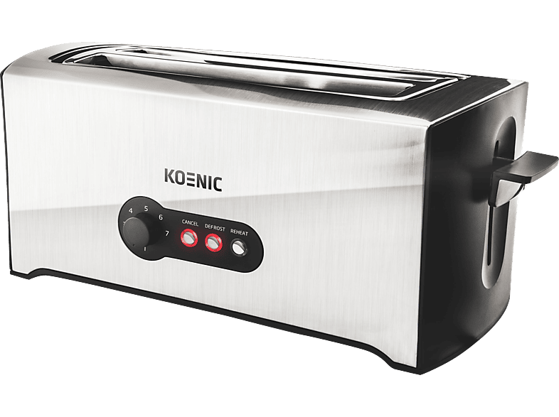 KOENIC KTO 4331 M Toaster Silber/Schwarz (1600 Watt, Schlitze: 2) von KOENIC