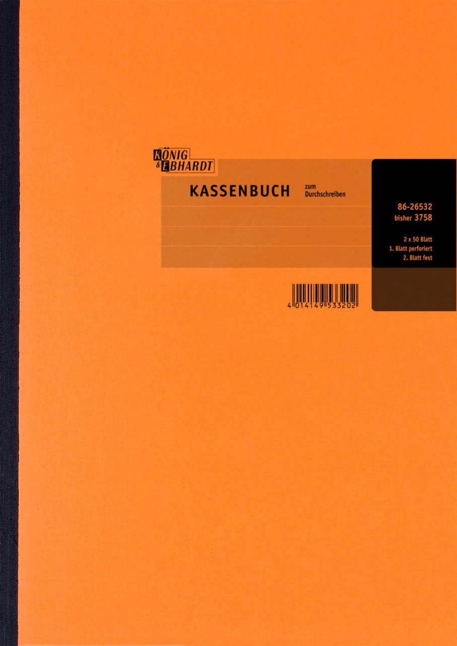 KÖNIG & EBHARDT Formularbuch Kassenbericht 86-26532 DIN A4 2x 50 Seiten von KÖNIG & EBHARDT