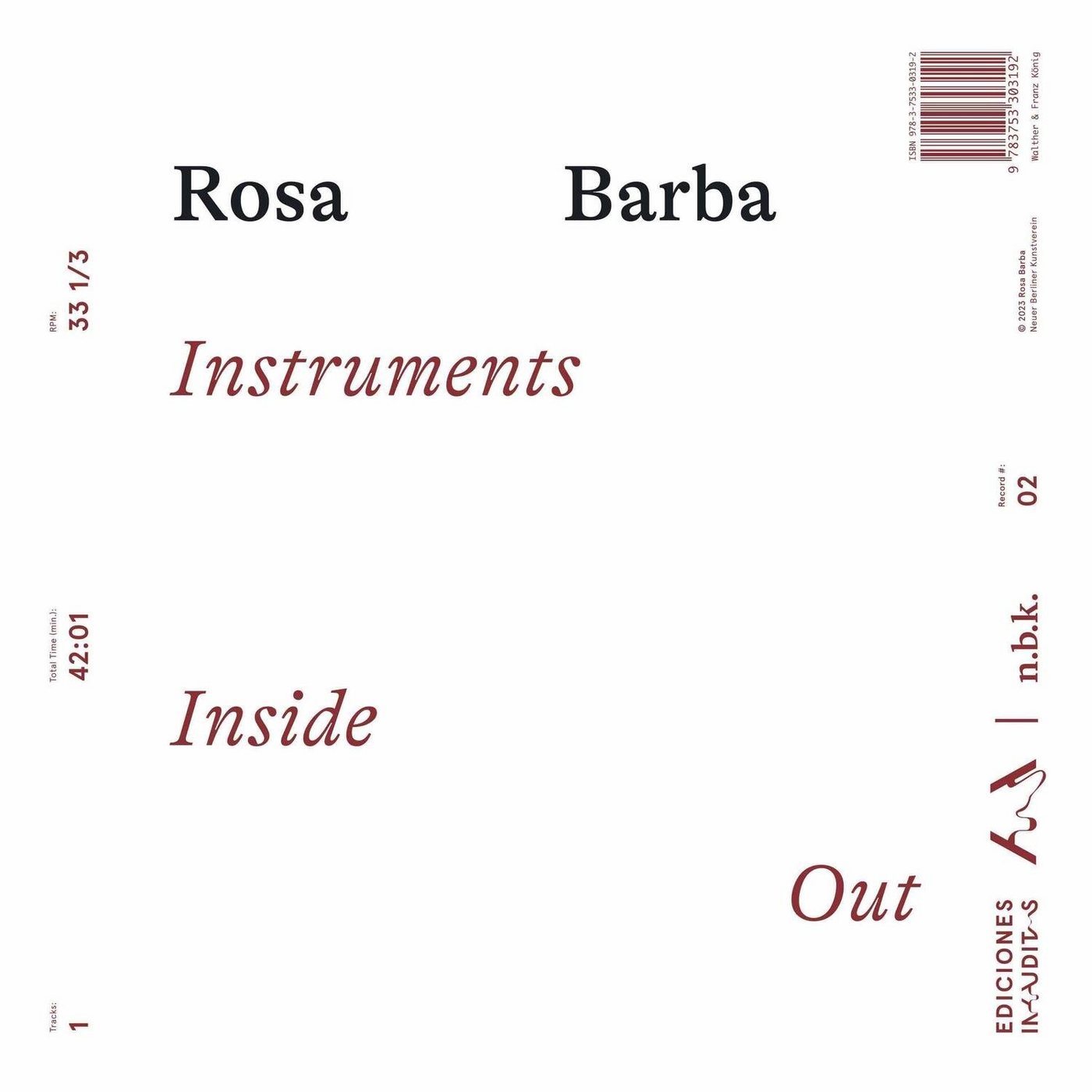 KOENIG Hörspiel Rosa Barba. Instruments Inside Out n.b.k. Record 02 von KOENIG