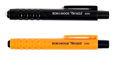 KOH-I-NOOR 5301 - Kunststoffdruckbleistift ohne Minenspitzer - 2er SET, Minenst?rke 5.6 mm - ORANGE und SCHWARZ von KOH-I-NOOR