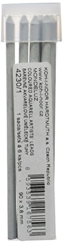KOH-I-NOOR Polycolor Aquarell Farbminen für Druckbleistift, Minenstärke 3.8mm, Länge 90mm - Titanium Weiß von KOH-I-NOOR