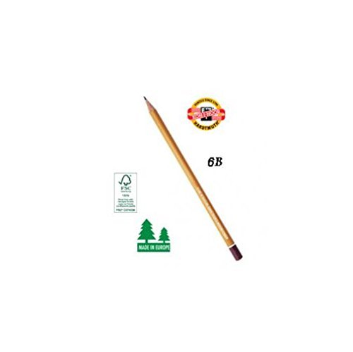 Koh-I-Noor 1500 6B Bleistift Graphit (12 Stück) von KOH-I-NOOR