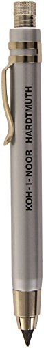 Koh-I-Noor 5359CN1015KK Druckbleistift/Drehbleistift Metall mit Minenspitzer und Clip - Minenstärke, 5,6 mm ,Silber von KOH-I-NOOR