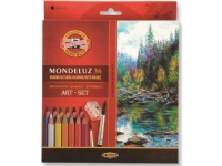 Koh I Noor Mondeluz Buntstifte 36 Farben + Pinsel (378020) von KOH-I-NOOR