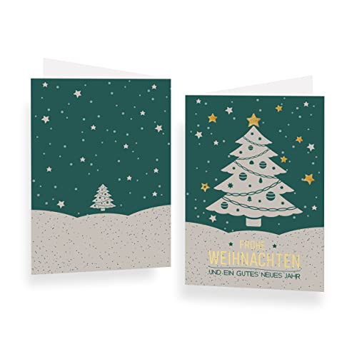KOHMUI Weihnachtskarten mit Umschlag Set, 15 Klappkarten & 15 Umschläge, 16.5 x 11.5 cm Einfach Modern Weihnachten karten, Schlicht Grußkarte für Familie Freunde Geschäftlich Kunden KOHMUI Weihnachtskarten mit Umschlag Set, 15 Klappkarten & 15 Umschläge, 16.5 x 11.5 cm Einfach Modern Weihnachten karten, Schlicht Grußkarte für Familie Freunde Geschäftlich Kunden von KOHMUI