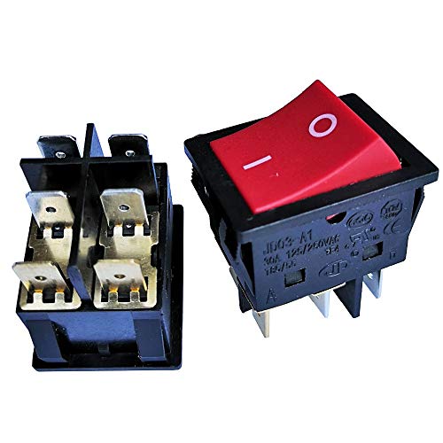 KOINEN Druckschalter EIN AUS, Schalter EIN / AUS-Taste, Wechselrichter Schweißmaschine Kippschalter JD03-A1 6-Pin 250V 30A Große Strom Elektrische Druckknopfschalter, Rot, 2er Pack KOINEN Druckschalter EIN AUS, Schalter EIN / AUS-Taste, Wechselrichter Schweißmaschine Kippschalter JD03-A1 6-Pin 250V 30A Große Strom Elektrische Druckknopfschalter, Rot, 2er Pack von KOINEN