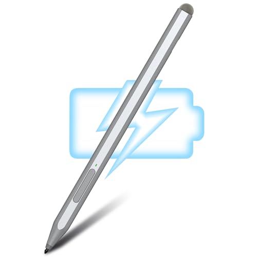 Stylus Pen für Surface mit 1024 Druckstufe & Radiergummi & Rechtsklick, Eingebaute Doppelmagnete. Pen für Microsoft Surface Werk für Surface Pro 3-9/X, Surface Go 3/Book 3/Laptop 4/Studio 2 (Silber) Stylus Pen für Surface mit 1024 Druckstufe & Radiergummi & Rechtsklick, Eingebaute Doppelmagnete. Pen für Microsoft Surface Werk für Surface Pro 3-9/X, Surface Go 3/Book 3/Laptop 4/Studio 2 (Silber) von KOKABI