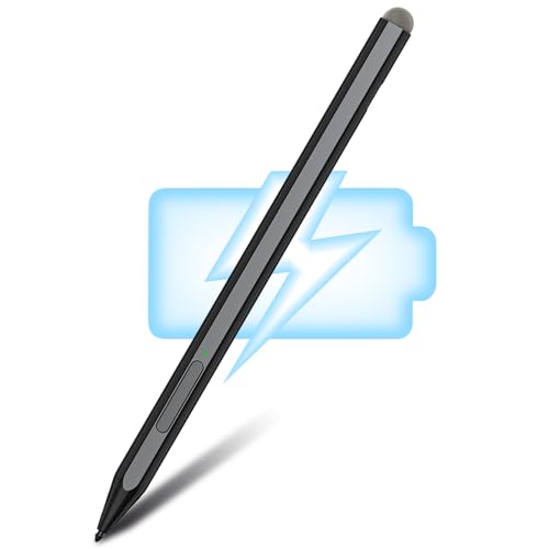 Stylus Pen für Surface mit 1024 Druckstufe & Radiergummi & Rechtsklick, Eingebaute Doppelmagnete. Pen für Microsoft Surface Werk für Surface Pro 3-9/X, Surface Go 3/Book 3/Laptop 4/Studio 2 (Schwarz) Stylus Pen für Surface mit 1024 Druckstufe & Radiergummi & Rechtsklick, Eingebaute Doppelmagnete. Pen für Microsoft Surface Werk für Surface Pro 3-9/X, Surface Go 3/Book 3/Laptop 4/Studio 2 (Schwarz) von KOKABI