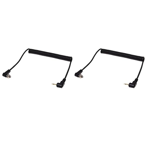 2 Stücke 2,5 mm Stecker PC Flash Sync Kabel Schrauben Verschluss Fuer Trigger Studio Licht von KOKSII
