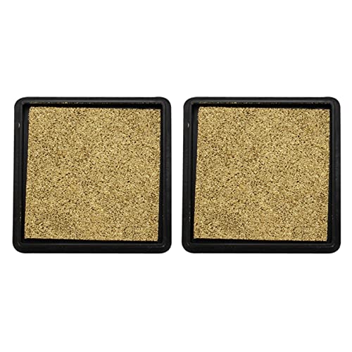 2X Stempelkissen Stempel-Kissen Hochzeit Brief Dokument Gold von KOKSII
