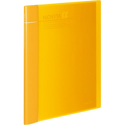 KOKUYO Novita α Erweiterbares Klarsichthüllenbuch, A4, mit 24 Fächern, bis zu 6 x 12 Hüllen, Gelb von KOKUYO