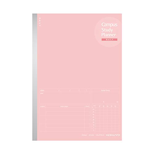 Kokuyo Campus Study Planner Notizbuch, Tagesliniert, A5, Hellrosa, für 63 Tage, Japan Import (NO-Y82MD-LP) von KOKUYO