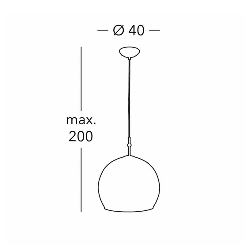KOLARZ Hängelampe Luna, Ø 40 cm, cremefarben, Glas von KOLARZ