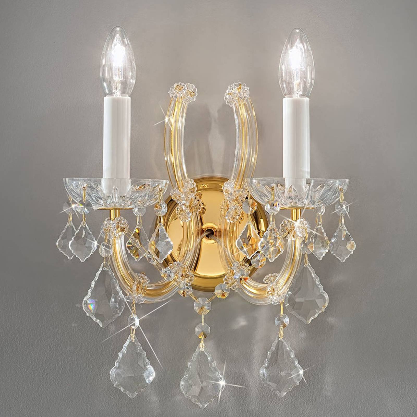 KOLARZ Maria Louise Wandlampe Gold 24 kt 2-flammig von KOLARZ