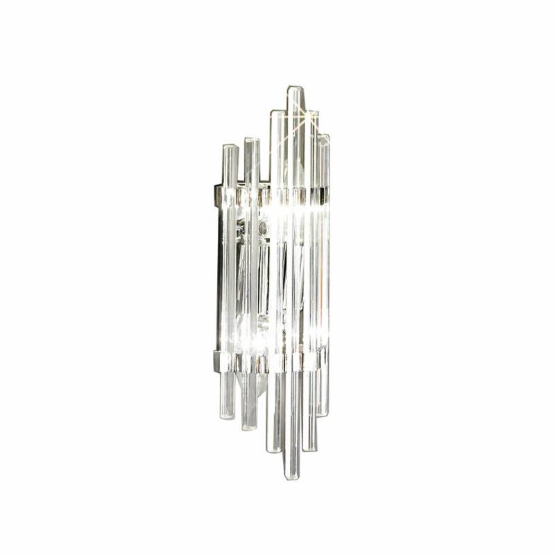 KOLARZ Wandlampe Ontario, klar/chromfarben, Höhe 31 cm, Glas von KOLARZ
