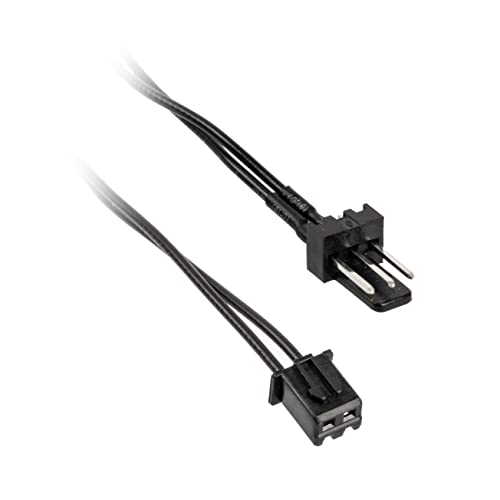 KOLINK Adapte 2 Pin auf 3 Pin Fan Molex Verlängerung Pc Lüfter Adapterkabel Kompatibel mit 3 Pin Cooling Fan Luefterkabel. Adapter Fan Extension Cable Schwarz von KOLINK