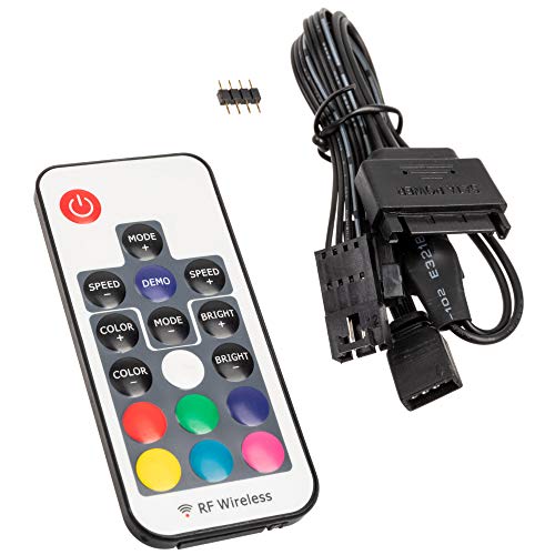 KOLINK Inspire L2 4-Pin 12V ARGB Controller für digital adressierbare RGB-LEDs mit RF-Fernbedienung, SATA (4-Pin) von KOLINK