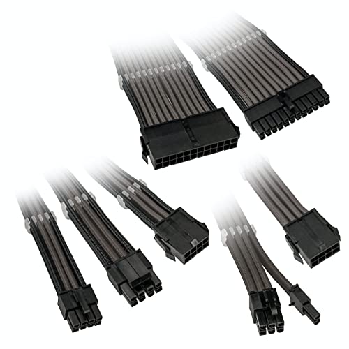 KOLINK Sechs Kabelverlängerungssätze Sleeved Cable Kit - Enthält 24-polige 4+4 polige 8 polige und 6+2-polige Pc Kabel - Pcie Kabel Funktioniert mit PCIe 5.0 (Rotguss) von KOLINK
