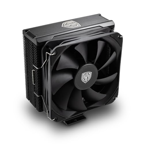 Kolink CPU Kühler Umbra EX-180 Black Edition - Prozessor Kühler - Leise Prozessor Lüfter 120mm 4-Pin PWM - AMD AM4 CPU - Intel LGA1700/1200/20XX/115X von KOLINK