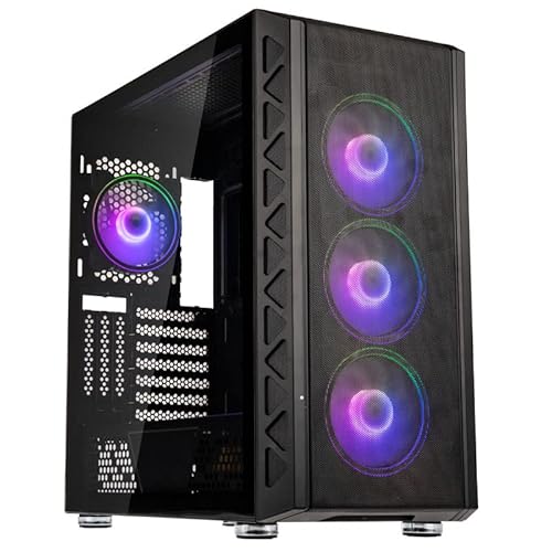 Kolink Citadel Mesh ARGB Midi-Tower PC Gehäuse E ATX Gehäuse RGB PC-Gehäuse, Tempered Glass Computergehäuse für PC, Midi Tower, PC Hülle mit Lüfter, Computer Gehäuse… von KOLINK