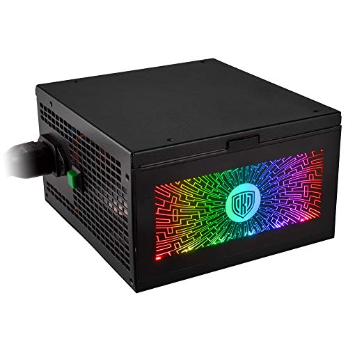 Kolink Core RGB 80 Plus PC-Netzteil PC 500 Watt PC ATX Netzteil, PSU, RGB-LED-Beleuchtung, Power Supply Unit for Computers, 500 W Power, PC Powersupply, Leises Netzteil PC von KOLINK