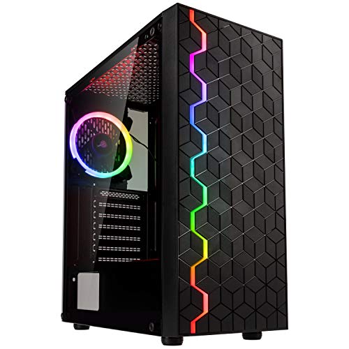 Kolink Inspire K8 ARGB Midi-Tower, Tempered Glass Computergehäuse, PC Hülle, PC Gehäuse RGB Glas, Gaming PC Case, Computer Gehäuse, PC Tower Gehäuse, Schwarz von KOLINK