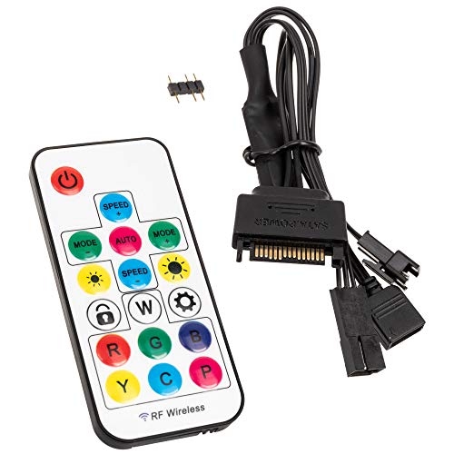 Kolink Inspire L1 Controller 3-polig, 5 V, ARGB – Kabellose Fernbedienung inklusive – für adressierbare RGB-Dioden, Dont Phanteks und Corsair von KOLINK
