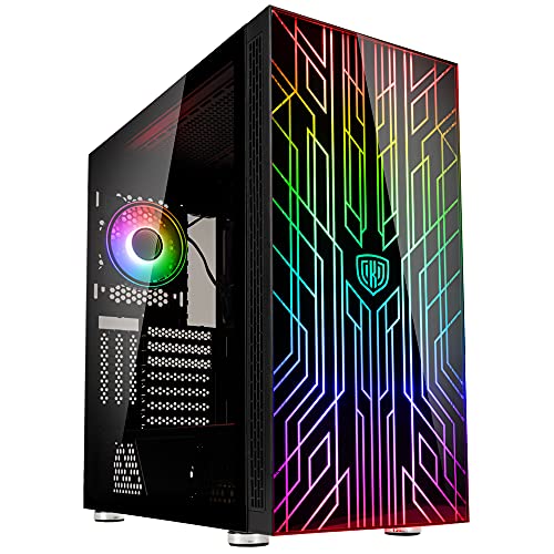 Kolink Unity Nexus PC Gehäuse, Mid Tower Case, Glas Gehäuse PC, Auswechselbare ARGB-Frontplatte, Verschiedene Designs verfügbar, Tempered Glass Case, Frontplatte mit seitlicher Belüftung Kolink Unity Nexus PC Gehäuse, Mid Tower Case, Glas Gehäuse PC, Auswechselbare ARGB-Frontplatte, Verschiedene Designs verfügbar, Tempered Glass Case, Frontplatte mit seitlicher Belüftung von KOLINK